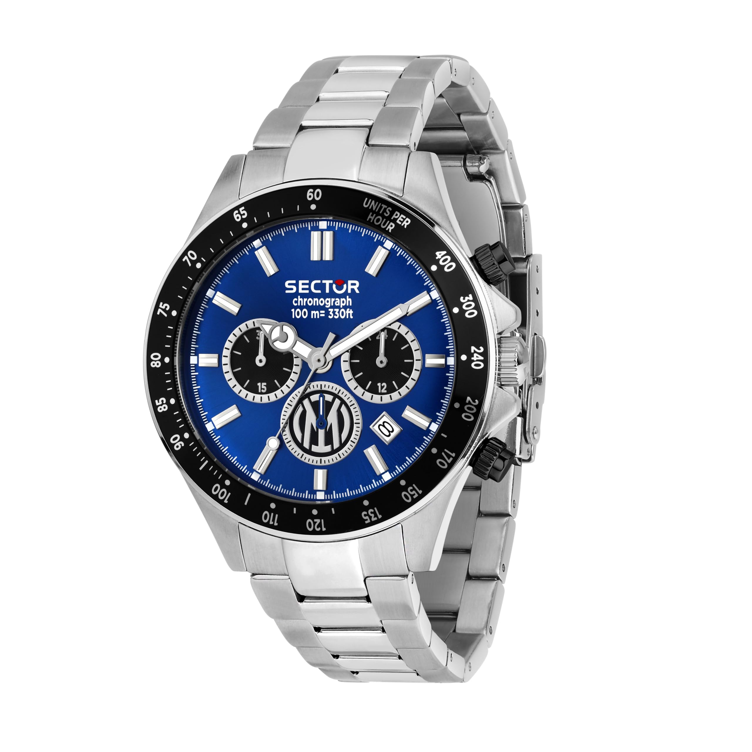Sector No Limits Orologio Uomo, Cronografo, Analogico, 43 mm, Collezione 230 - INTER Special Edition - R3273661052