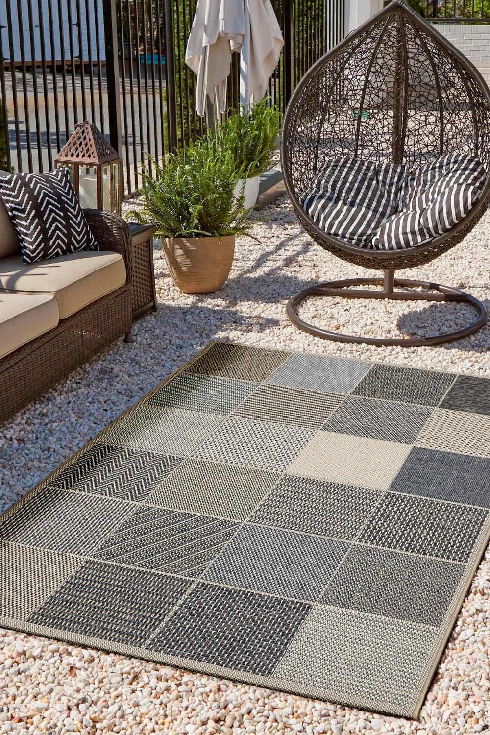camping teppich wasserdurchlässig andiamo In- & Outdoor wetterfest und Flachgewebe Kurzfloor 160 x 230 cm Beige-blau Küche, Haushalt & Wohnen 8 tips to avoid weiße Handschuhe Fork:No Fork +$0