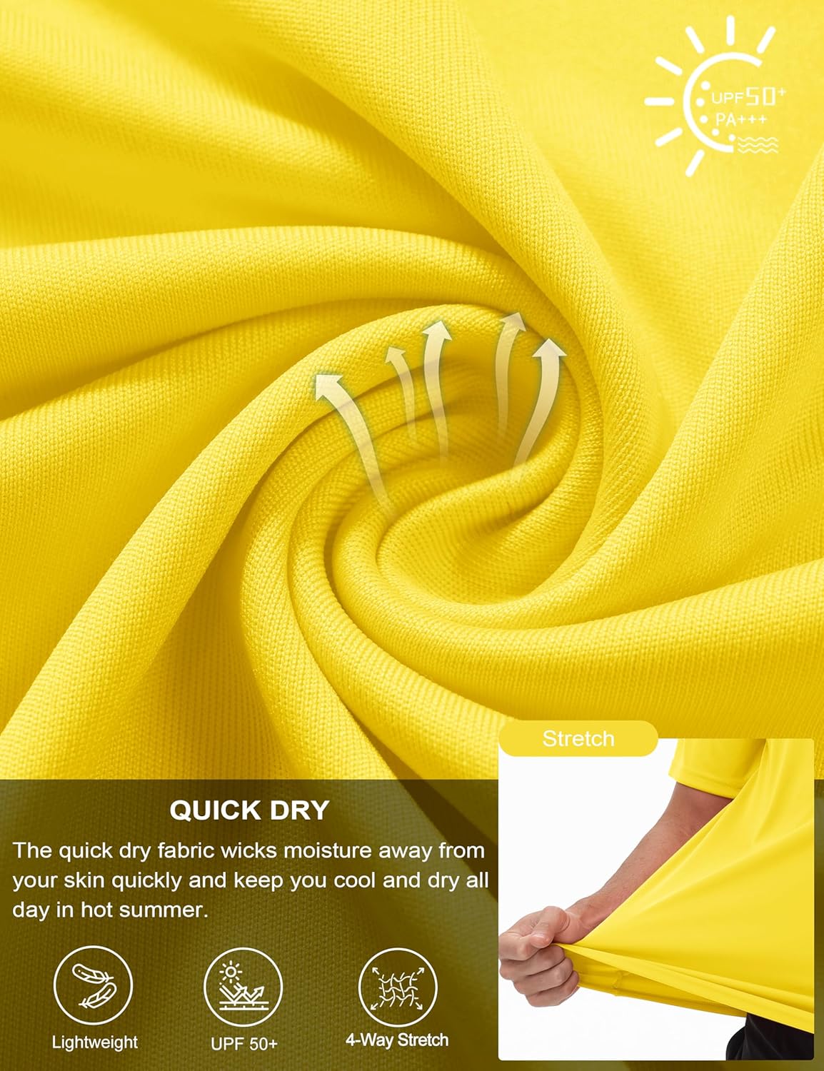 MAGCOMSEN Mens Workout Shirts Dry Fit Sun Protection Athletic Short Sleeve Shirt UPF 50+ Gym Running Swim Rash Guard Top - Image 4