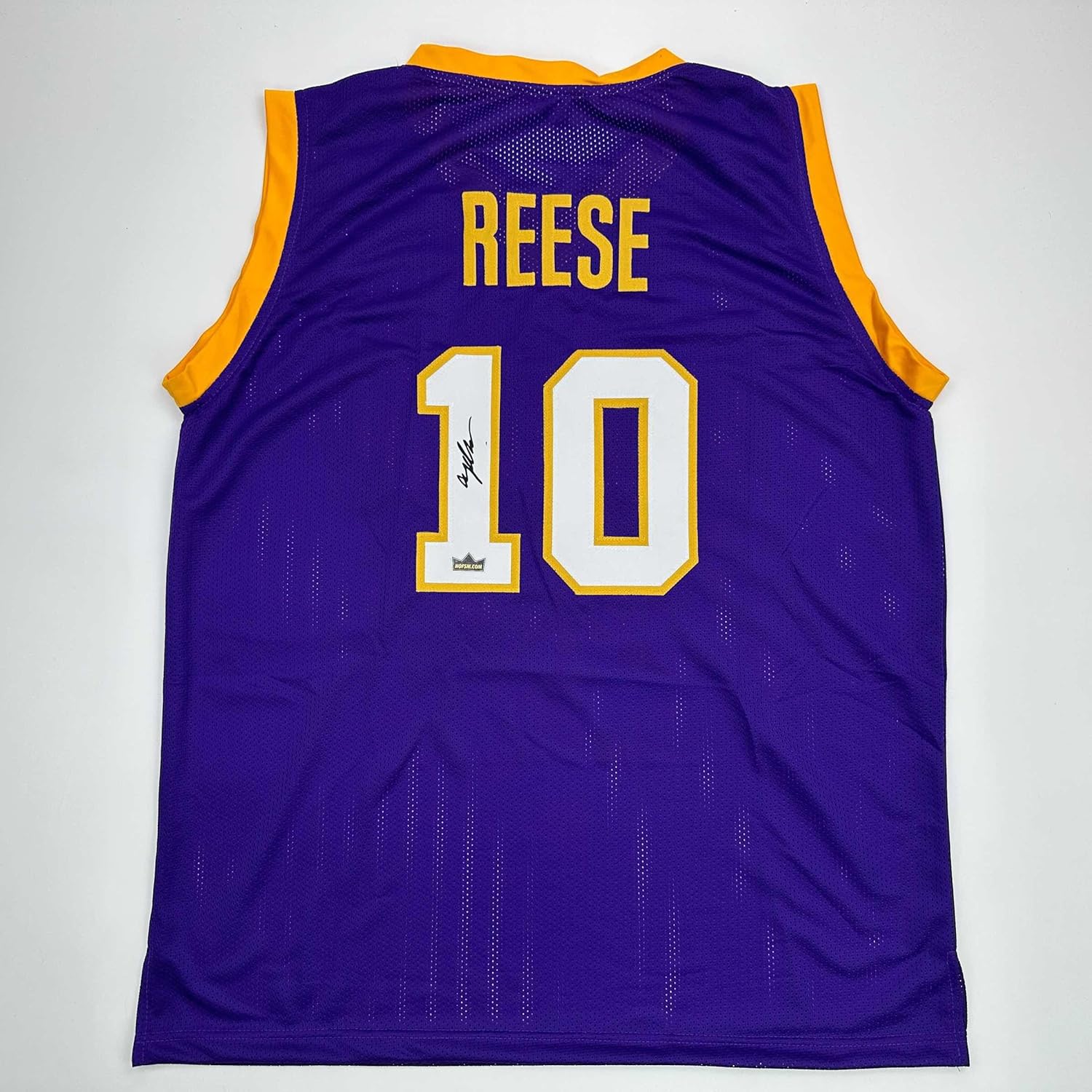 Facsimile Autographed Angel Reese LSU Purple Reprint Laser Auto College Basketball Jersey Size Men's XL