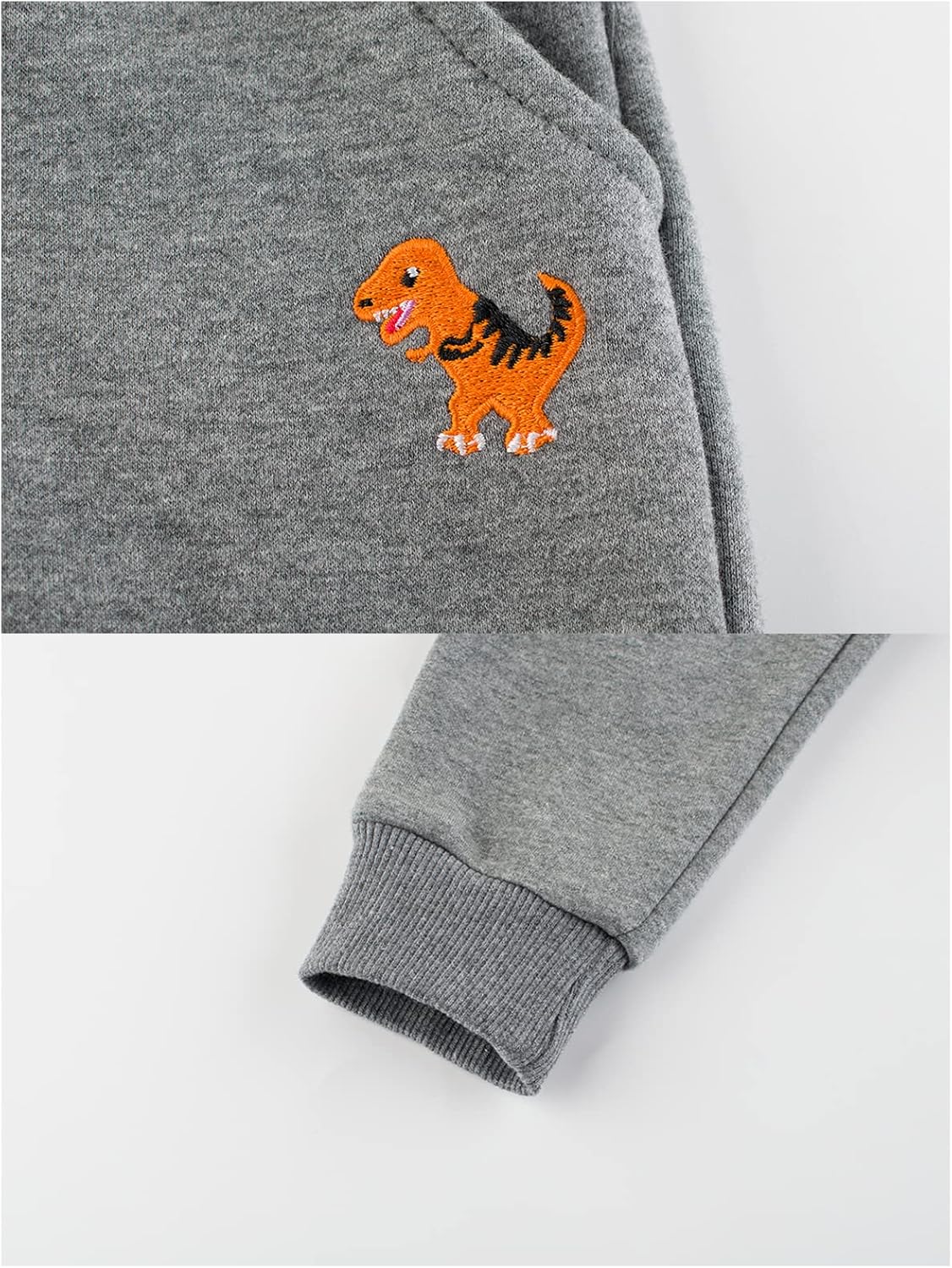 GFQLONG Toddler Boys 2 Pack Polar Fleece Jogger Sweatpants,Baby Winter Warm Pocket Lounging Bottoms - Image 4