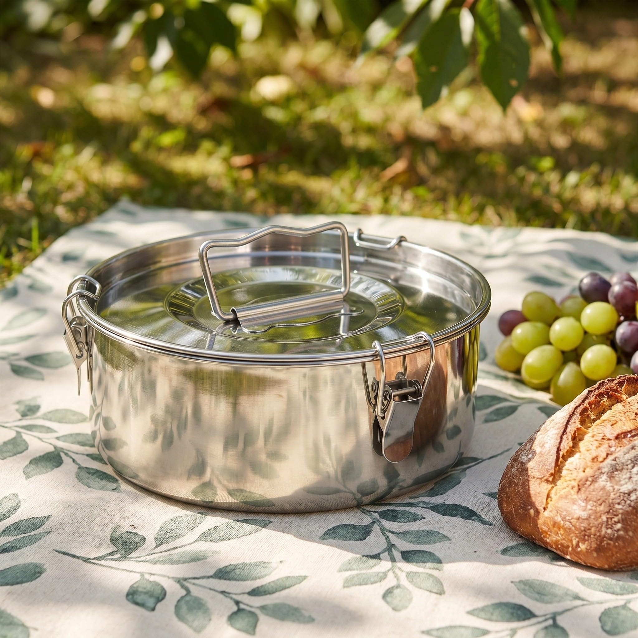 FOMIYES 2-teiliges Edelstahl- -Formen-Set mit Deckel – Tarteform mit Deckel und Schnalle, ergonomischem Griff, antihaftbeschichteter Backform für Käsekuchen, Cupcakes, Puddings und Desserts