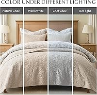 Vista 8 de EVERGRACE 100% Cotton Paisley Quilt Set, King Size 3 Piece Set – Prewashed Lightweight Bedspread with 2 Shams, Soft & Breathable Matelasse Coverlet