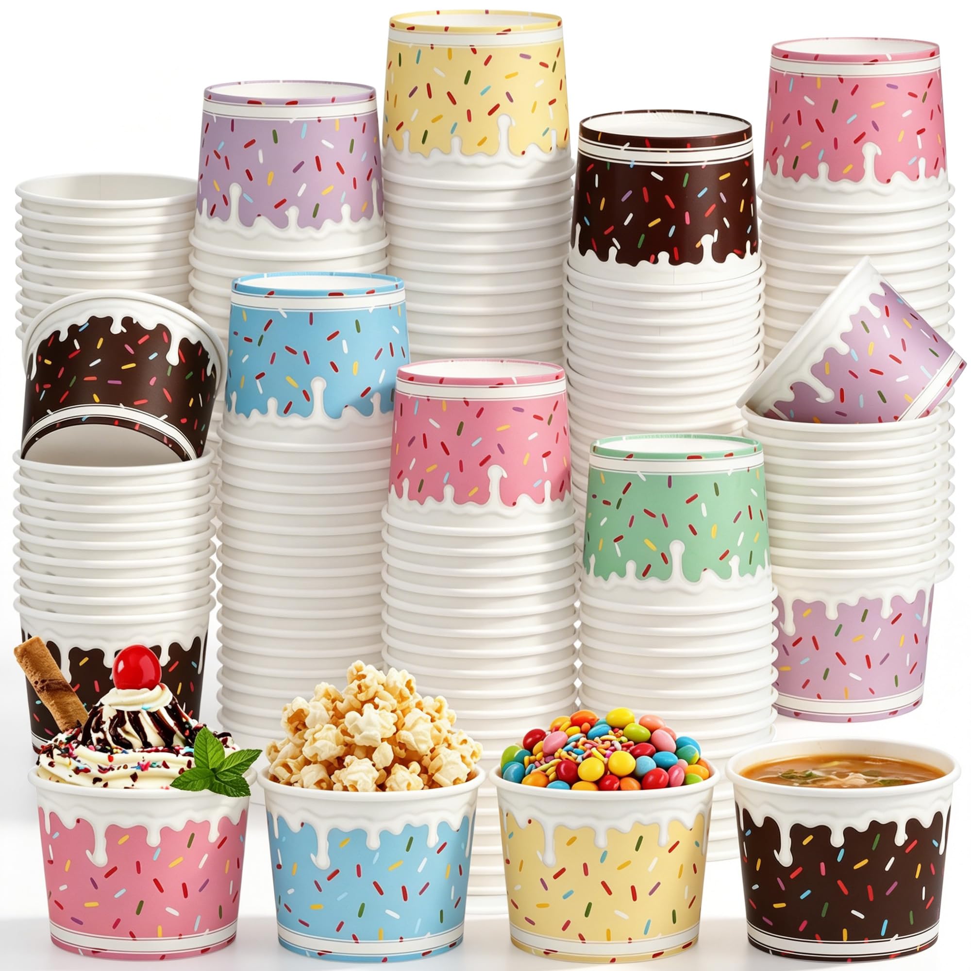 Gobelets jetables en papier pour crème glacée indispensables pour un buffet de fête réussi