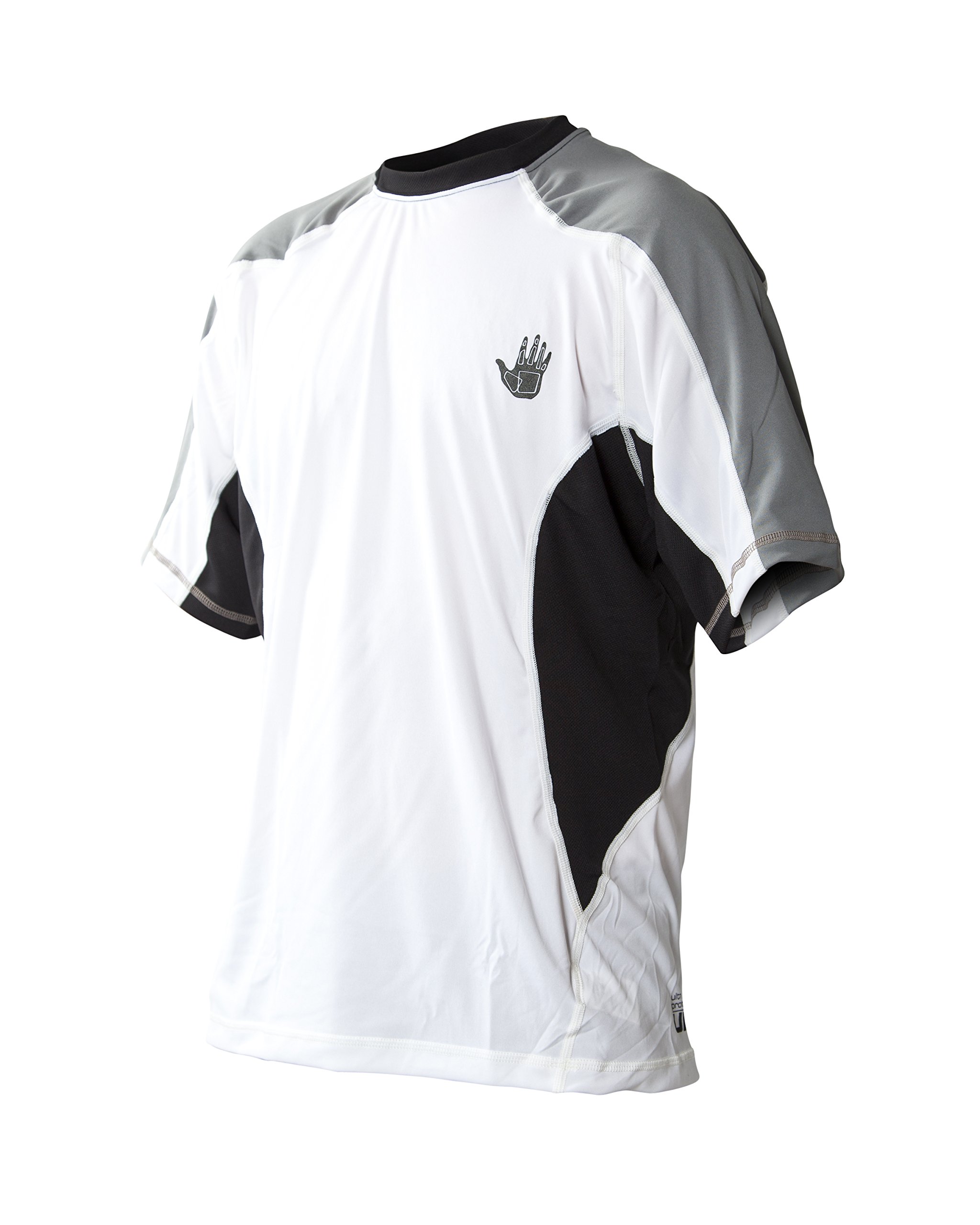 Body Glove Men's Performance Loose Fit Short Sleeve Shirt, White, Medium