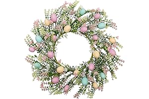 VGIA 18 Inch Faux Easter Decorations Wreath