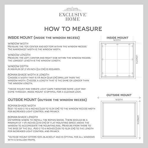Miniatura 11 de Exclusive Home Prague Trellis - Persiana romana 100% de poliéster opaca, 23 x 64 pulgadas, color gris