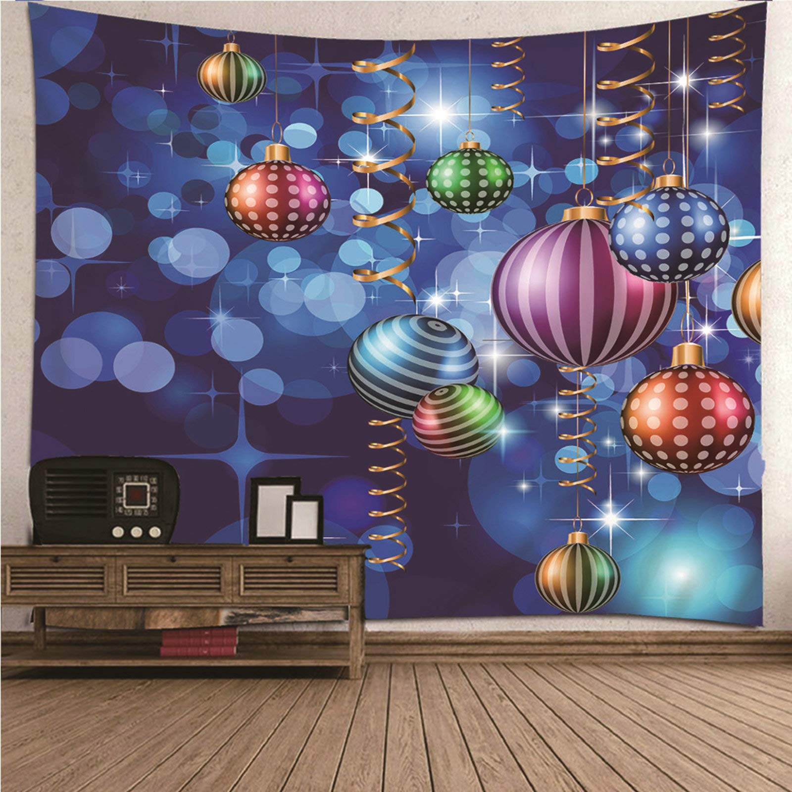 KnSam Dywan na ścianę, gobelin, ozdoba na ścianę, do salonu, dekoracja domu z poliestru, kolorowa, 350 x 256 cm, dywan ścienny