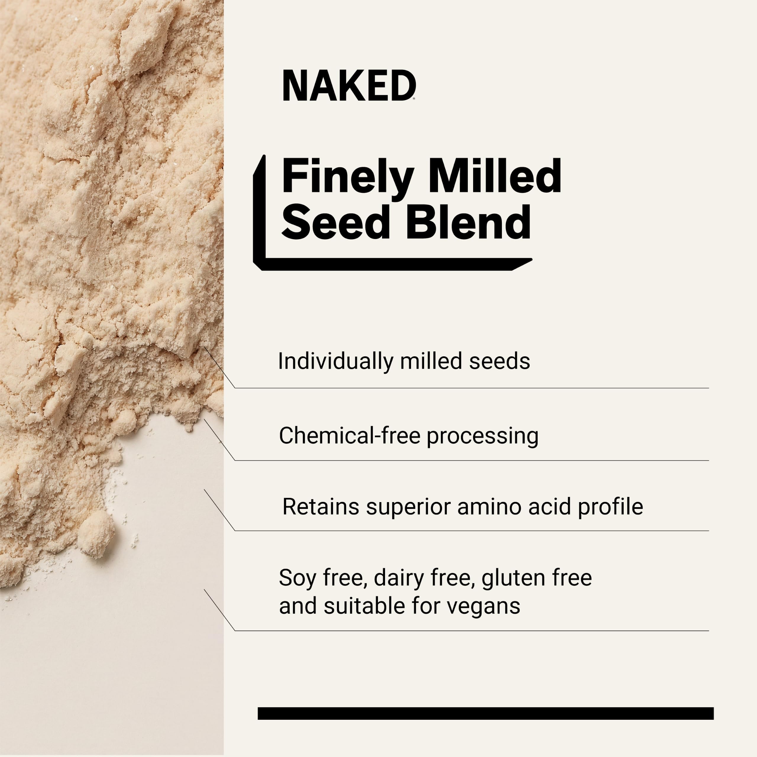 Naked Seed - 4 Seed Protein Powder, Only 4 Ingredients - Chia, Watermelon, Sunflower and Pumpkin Seed - Gluten-Free, Soy Free, Vegan, No Gmos, No Artificial Sweeteners - 15 Servings — Amazon image 4