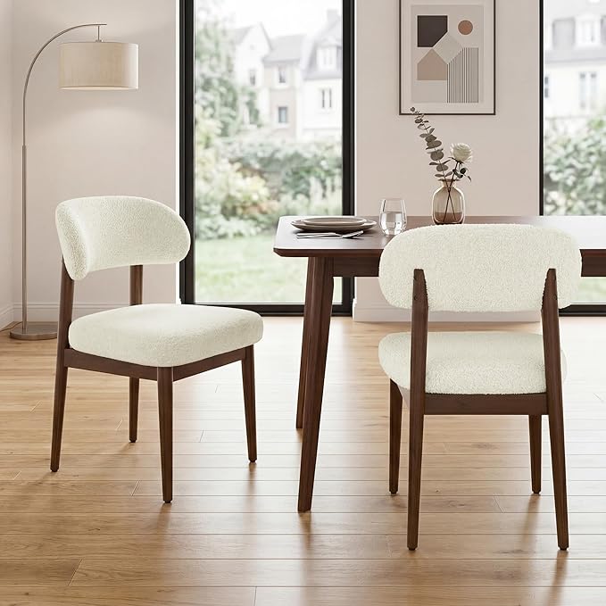 Daluvenix Upholstered Teddy Fabric Dining Chairs: A Comfortable Blend of Style and Support