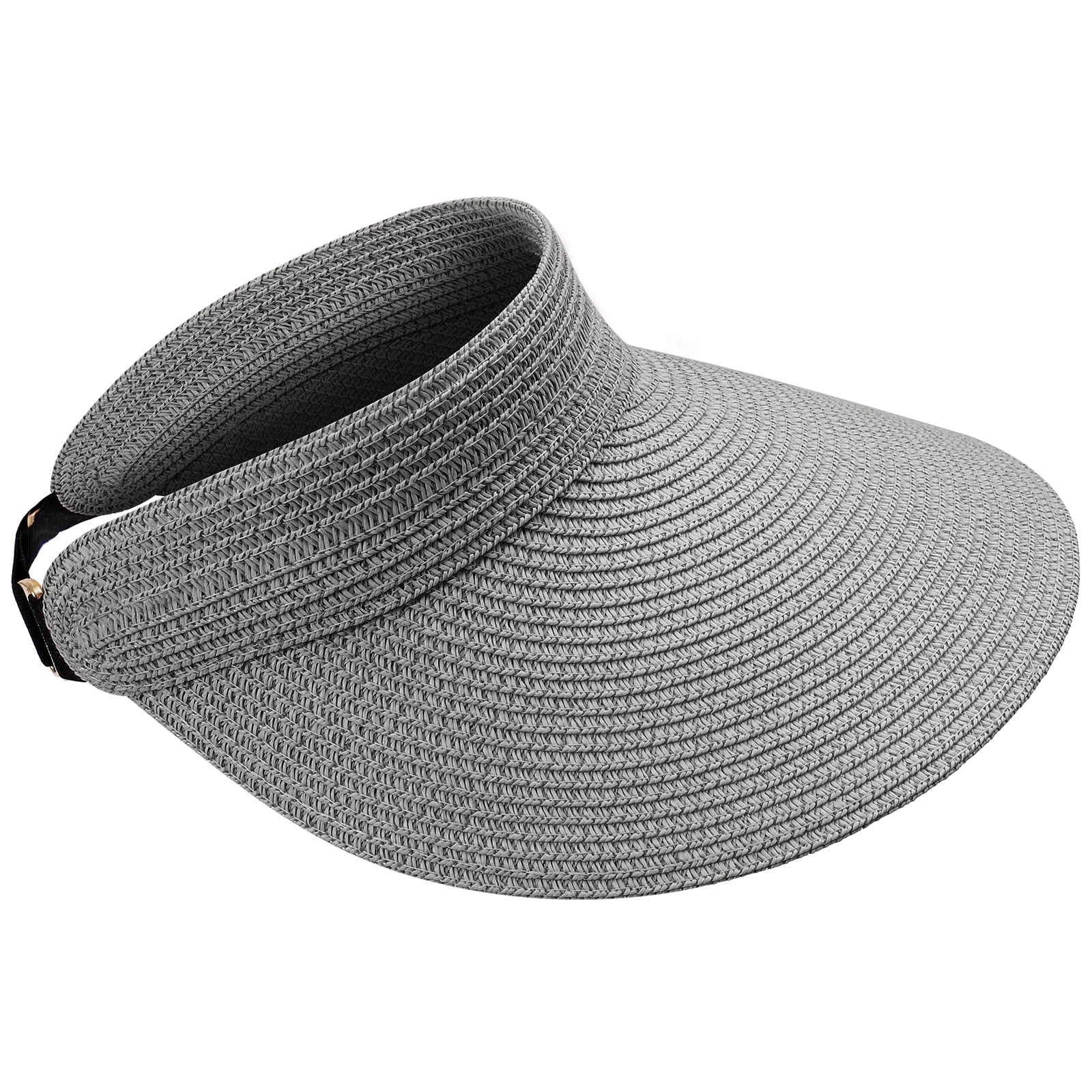 MK MATT KEELY Chapeau Paille Femme Casquette Visière Larges Bords Pliable Chapeau de Soleil Réglable