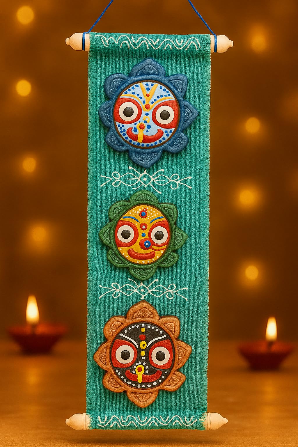 Handcrafted Jagannath Balabhadra Subhadra Wall Hanging | Hand