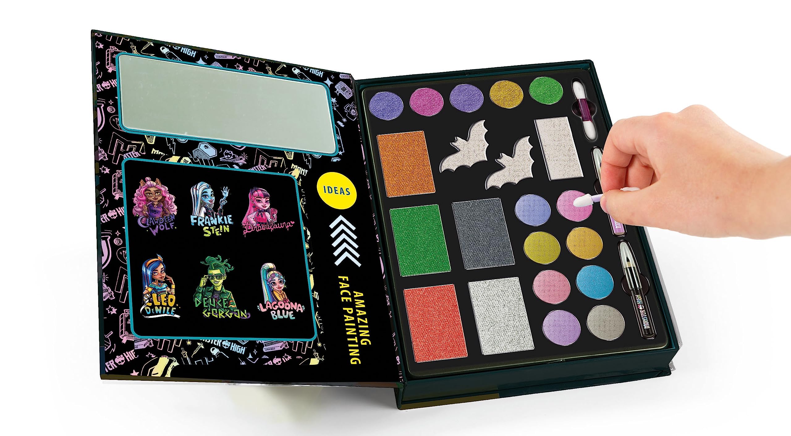 Clementoni Monster High Face Art-Box, Zestaw Do Makijażu Dziecka, Zabawki dla Dziewczynek Od 6 lat, Wielobarwny - 18788