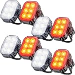Bike Light Set, 6 LED Bike Light Front and Back Rear, IP65 Waterproof Mountain Road Cycling Safety,Rechargeable Headlight and Taillight Set for Men Women Kids (4/6 Modes)