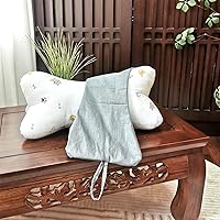 Vista 4 de Almohadas cervicales y cervicales con forma de hueso de perro con funda extraíble lavable con bucles en cualquier extremo para automóvil, autobús