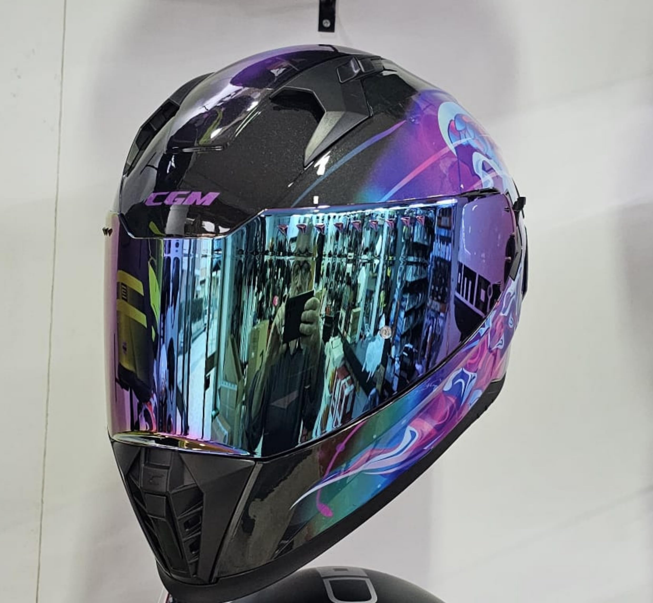Casco Integrale da Donna 311S Blast Viola con Visiera Iridium, Taglia S 55/56