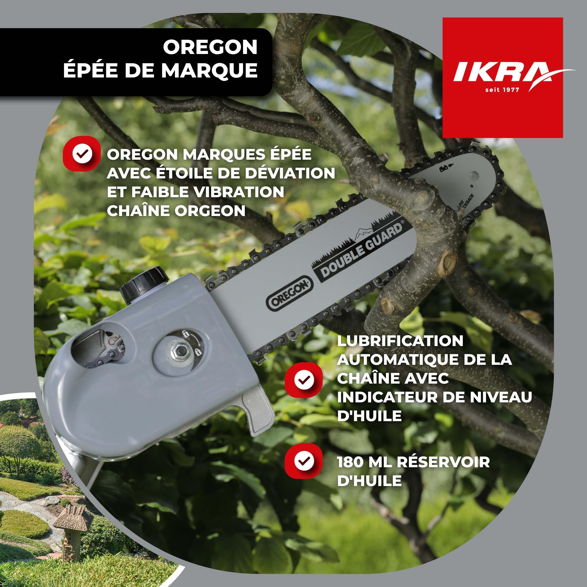 IKRA Multitool IBKH 33-1 à Essence 4en1, 32,6 cm³, 1,0 KW, avec bandoulière