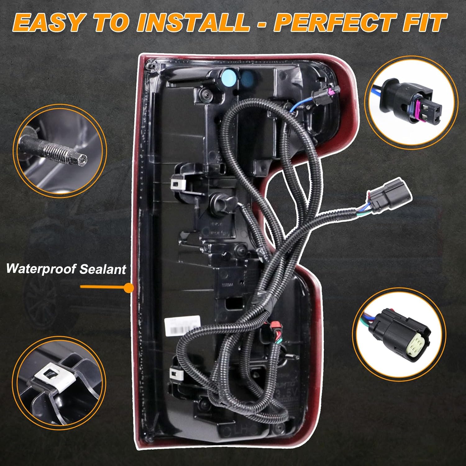 Nakuuly LED Tail Light Assembly Compatible With 2019-2023 Chevy Silverado 1500 Right Passenger Side LED Style Taillights Brake Rear Lamp with Bulb and Harness (Only Fit Factory Led Model)