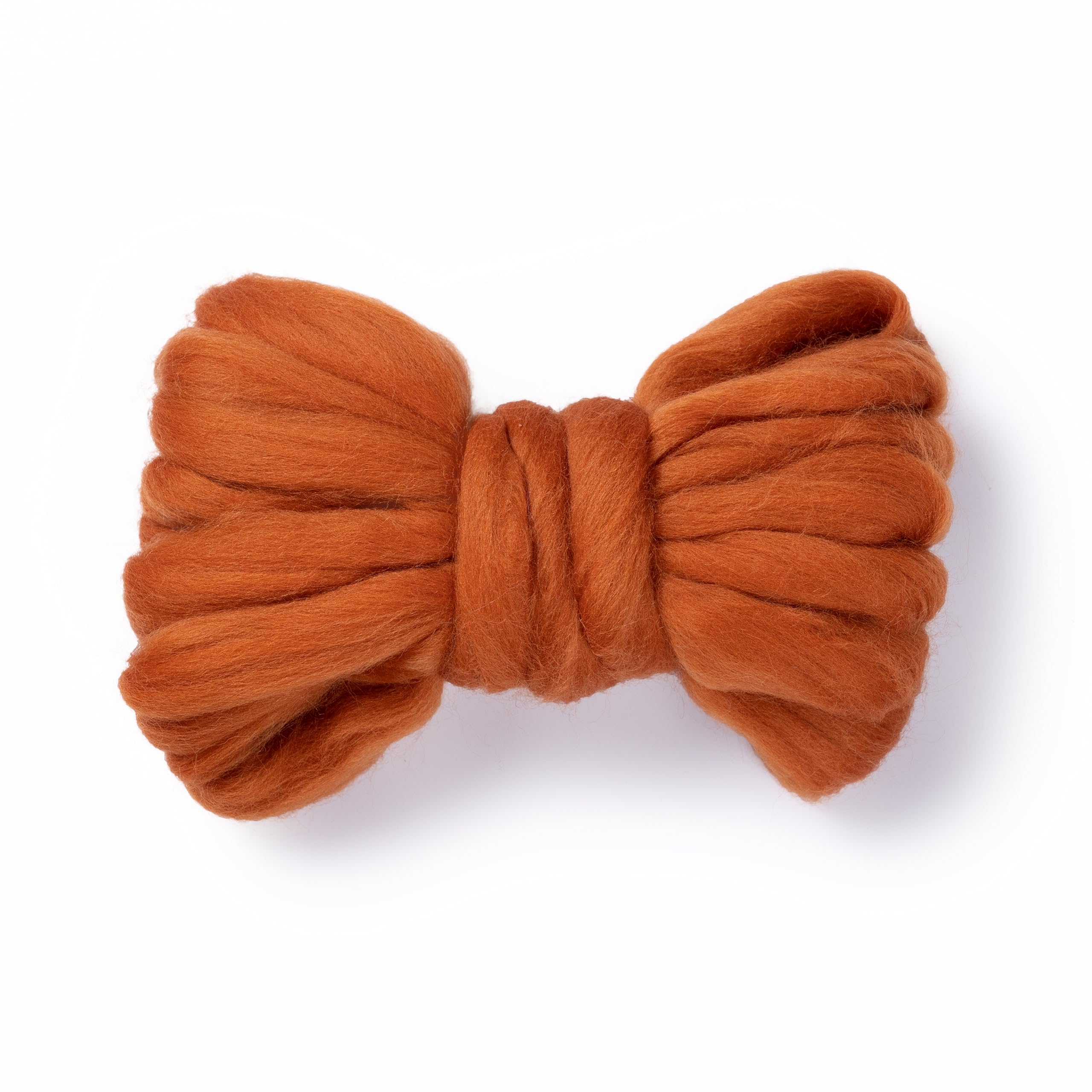 Kondoos Natural Wool roving, 2 OZ. Best Wool for Needle Felting and Wet Felting, handcrafts and DIY Spinning Projects, Wool Felting Supplies. Dyed Colors. (Ocher, 2 oz)