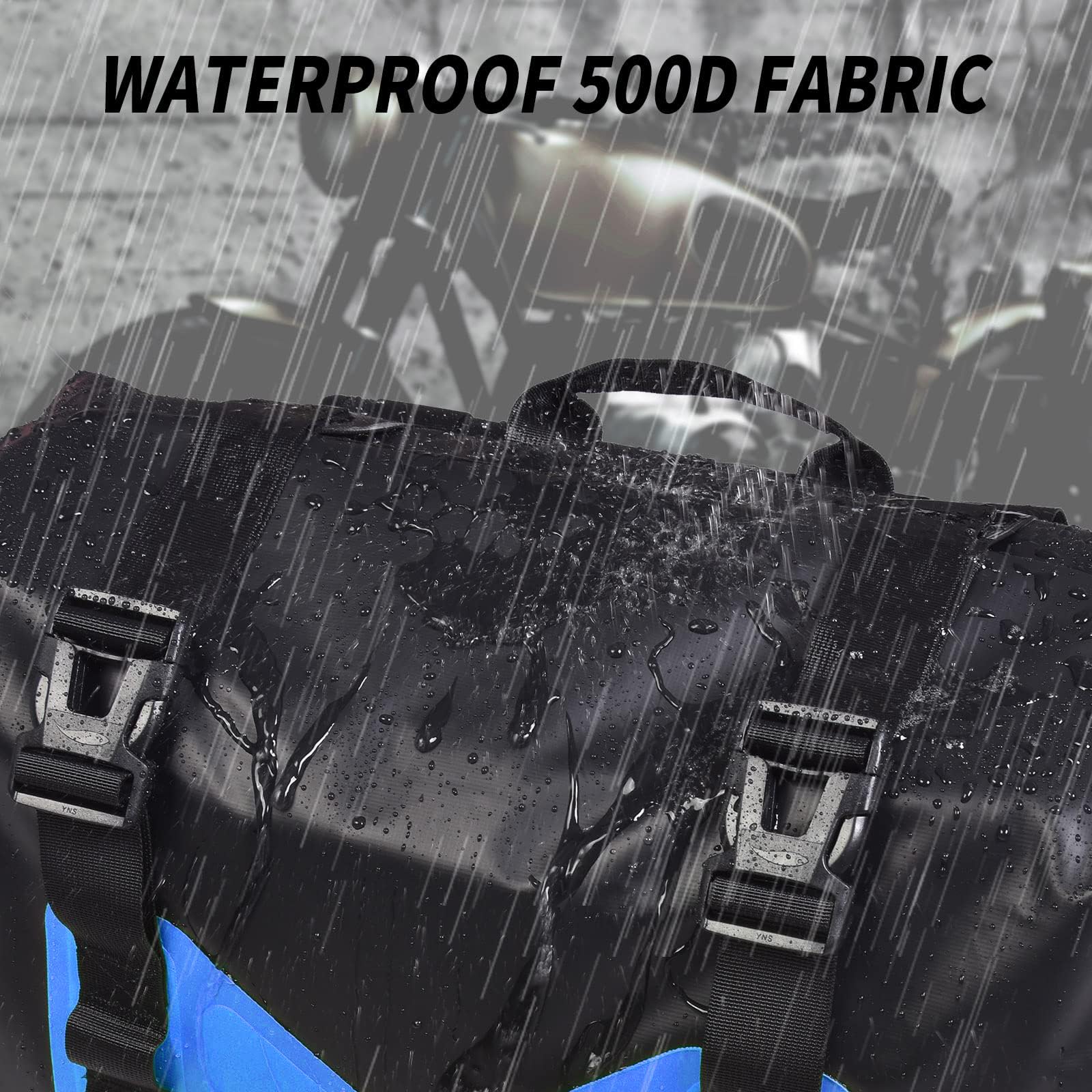 Wodoodporne torby motocyklowe na siodełko motocyklowe, 50 l, na bagaż, do jazdy motocyklem, odpinana torba na skuter, Honda, Suzuki, Yamaha, Bule, 2 szt