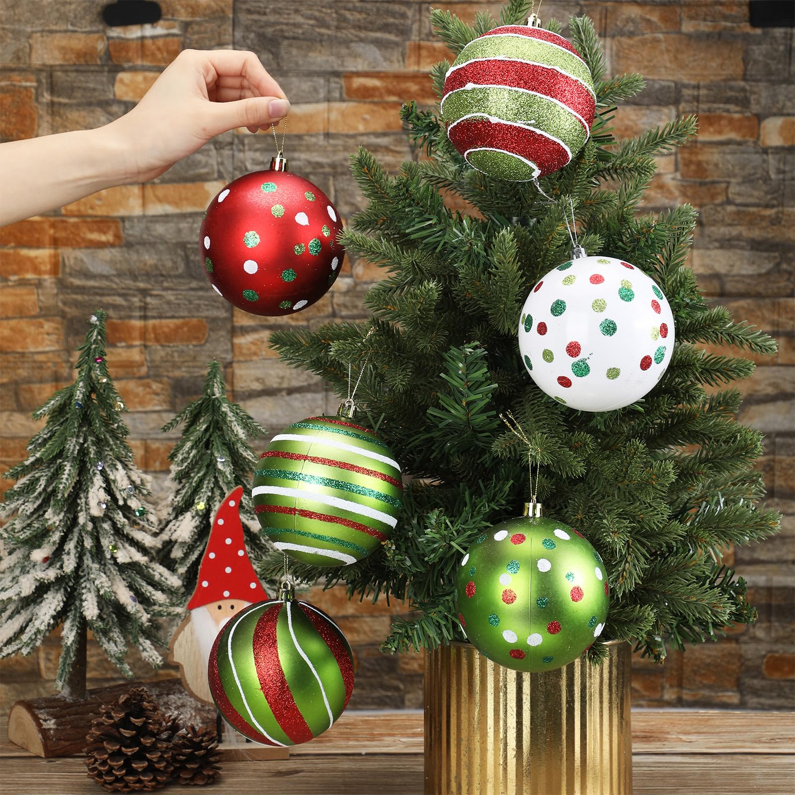 Red And Lime Green Christmas Tree