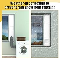 Vista 6 de Kit de ventana de ventilación de secadora para manguera de ventilación de secadora de 4 pulgadas, con cubierta de ventilación de secadora de cierre