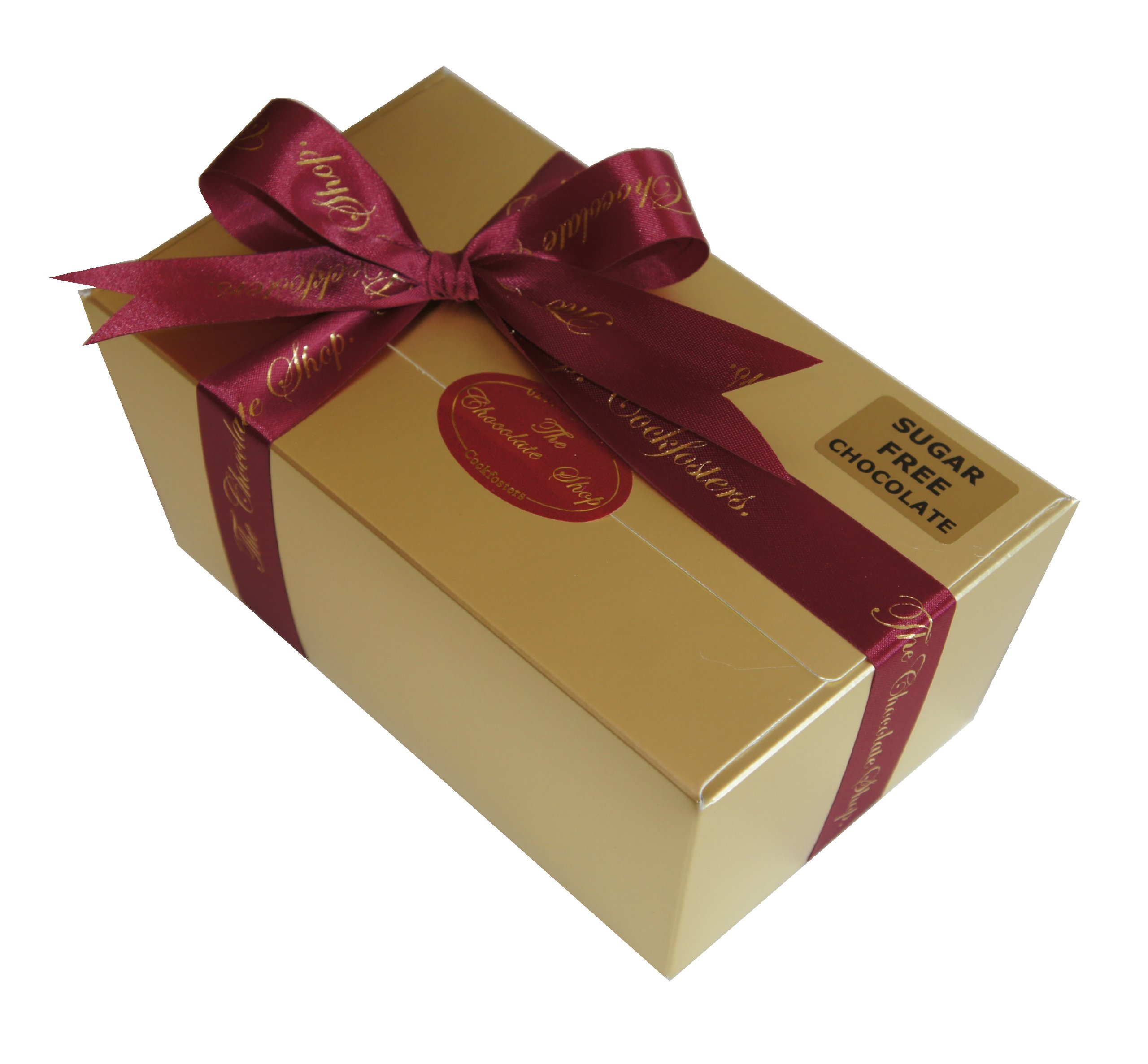 Chocolat belge sans sucre ajouté dans une boîte dorée 785 g