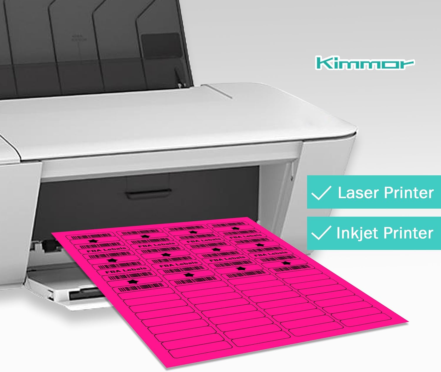 0.5" x 1.75" Premium Pink Colored Shipping Address Labels Sticker Papers for Inkjet & Laser Printer Self-Adhesive Mailing Labels Writable Tags, 8.5"×11" 80 Labels per Sheet, Total 40000 Labels