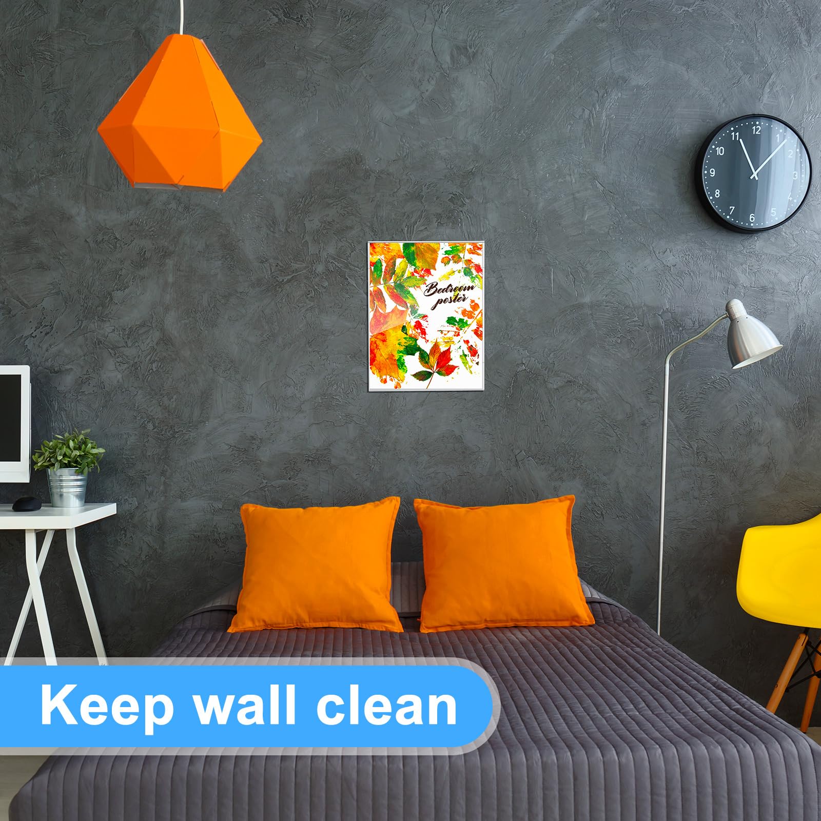 Kigley Paquete de 70 soportes acrílicos de 8.5 x 11 pulgadas para montaje en pared con cinta acrílica transparente, soporte para letrero de pared, documentos, puerta, cartel, soporte de menú para