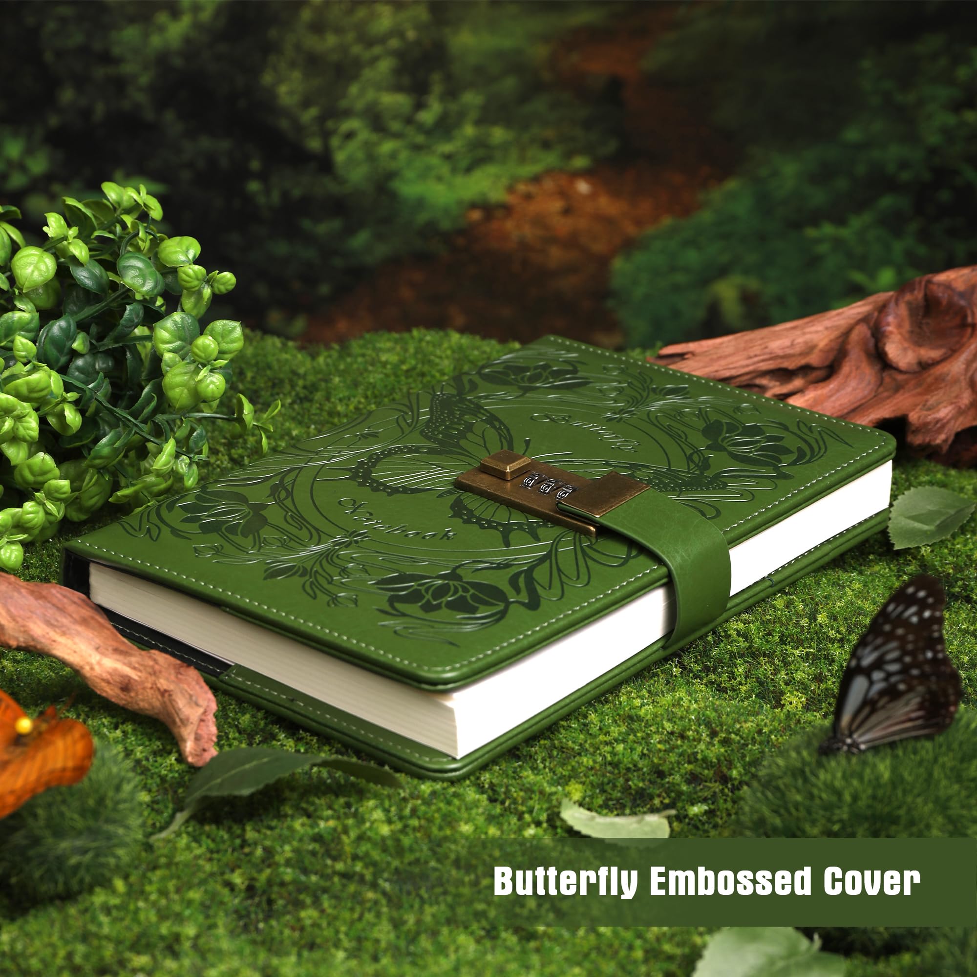 TIEFOSSI Tree of Life Journal, A5 Gelinieerd Dagboek voor Vrouwen en Mannen, Esthetisch Notitieboek met 316 Genummerde Pagina's, Hardcover Veganistisch Lederen Dagboeken met Bladwijzer