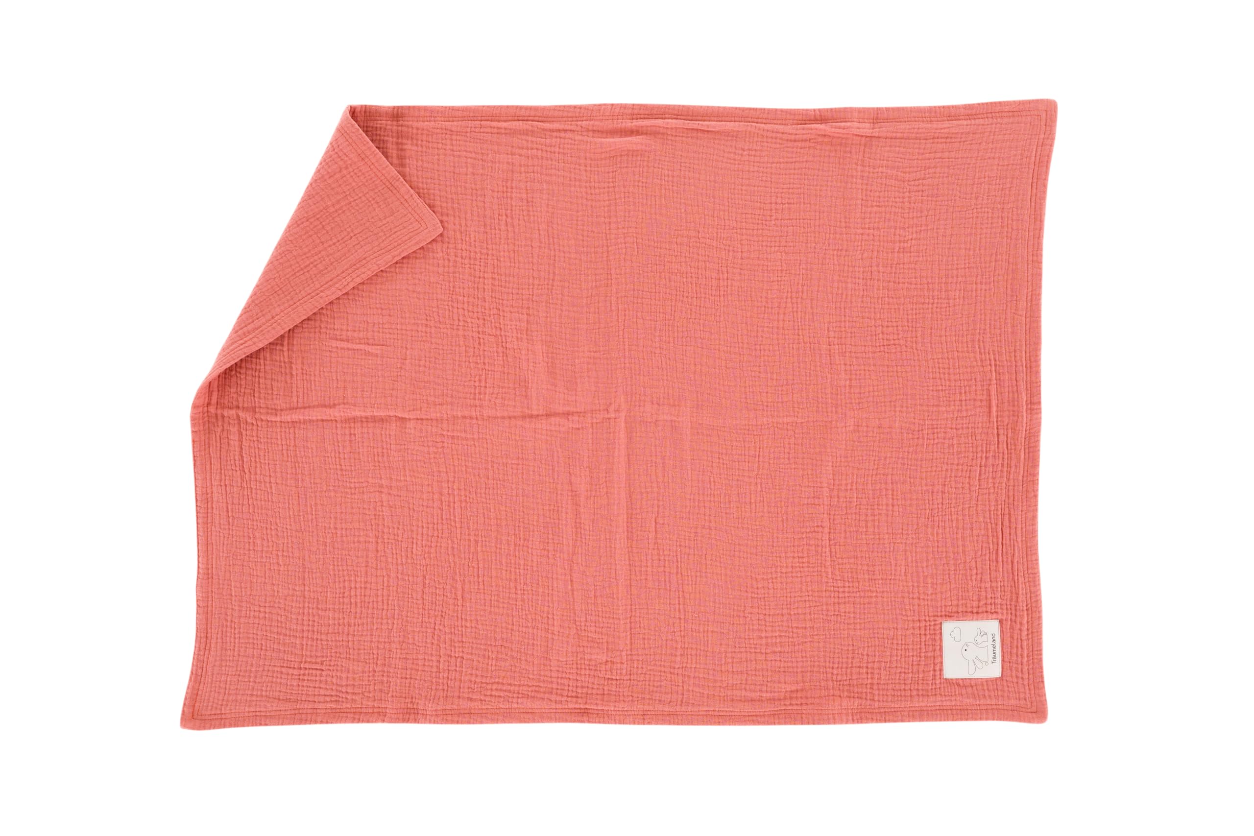 Couverture pour bébé en mousseline 75x100 cm abricot