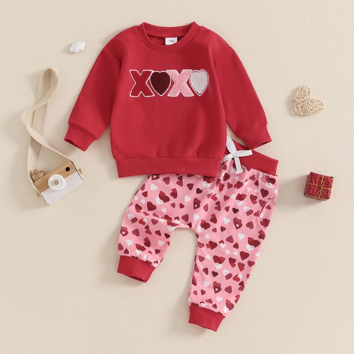 Boys Christmas 2Pcs Pants Sets Long Sleeve O Neck Santa Claus Embroidery Tops Drawstring Pants Sets - Image 2