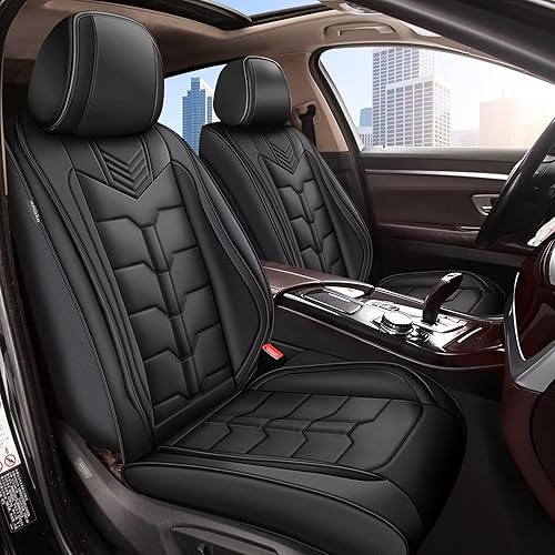 Miniatura 8 de IKABEVEM 2 fundas de asiento delantero de automóvil para Chevrolet Cruze 2011-2019, funda de asiento de piel sintética, impermeable, protector de
