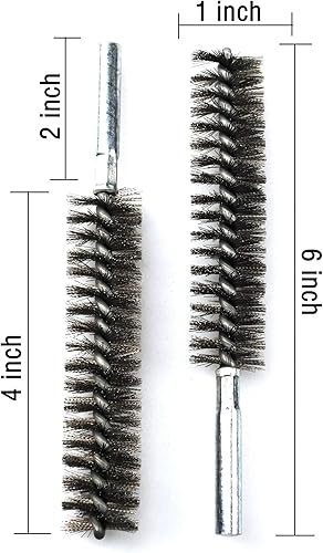 Miniatura 6 de Juego de 6 cepillos de limpieza de tuberías de acero inoxidable, cepillo de tubería de acero inoxidable para piezas de automóvil, botellas,