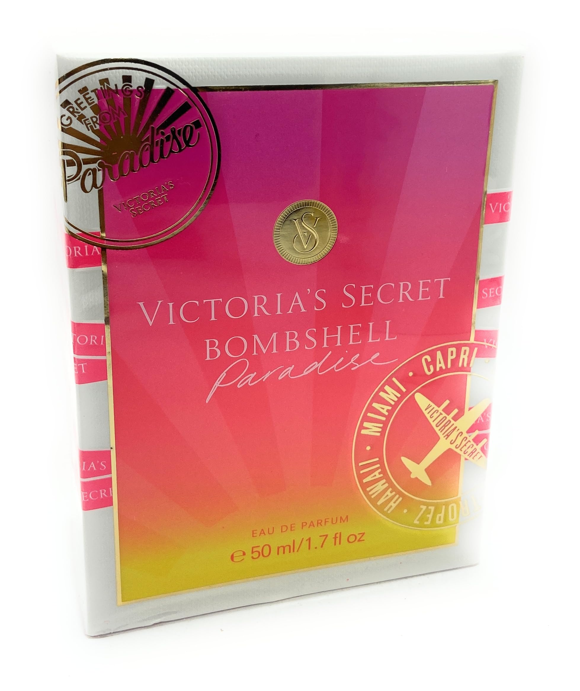 Victoria's Secret Bombshell Paradise Perfume For Women Eau de Parfum 1.7 Fluid Ounce - Floral Scent with Juicy Grapefruit, Black Currant, Lily of the Valley.