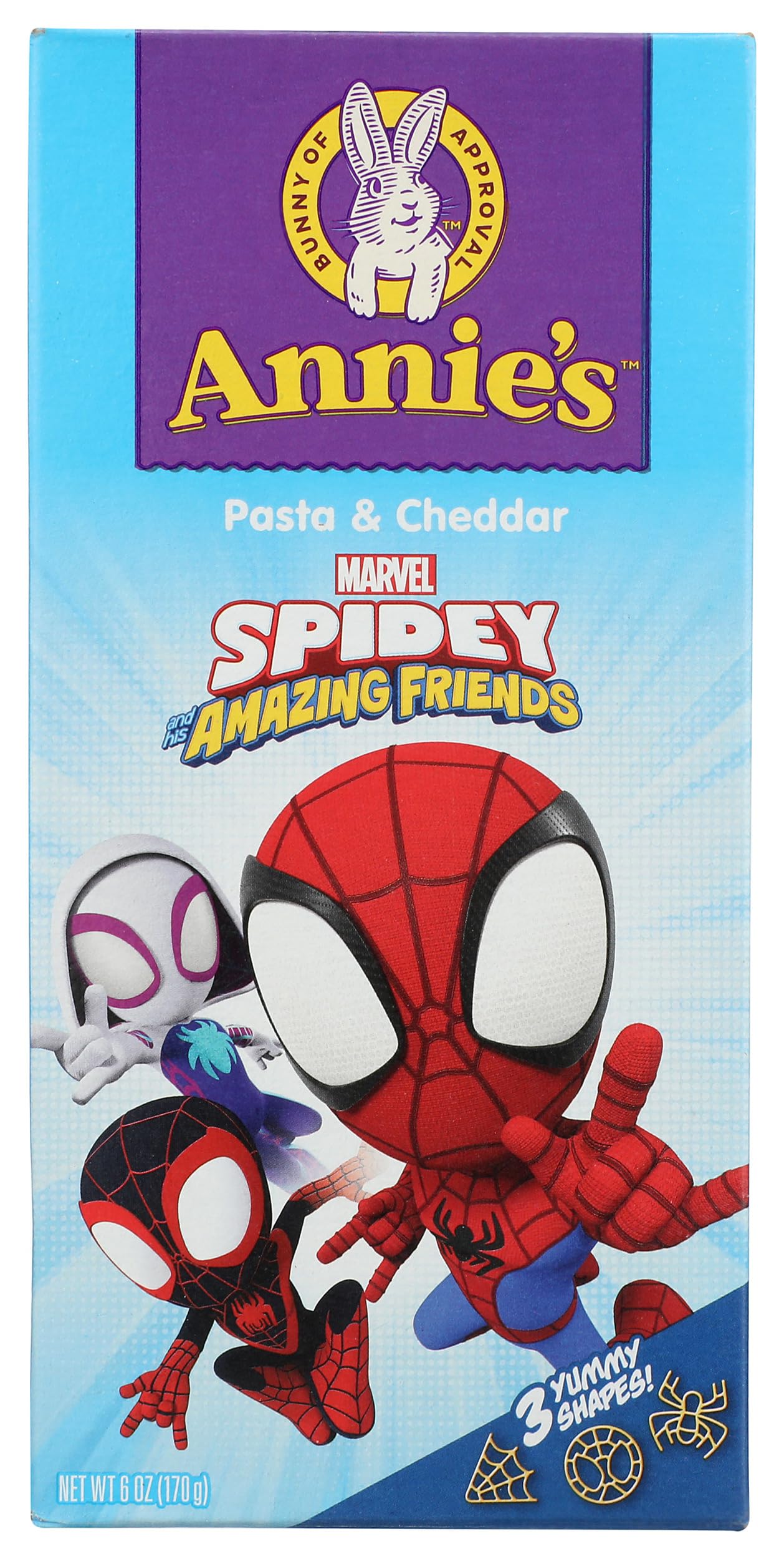 Annie's Homegrown, Pasta And Cheddar Marvel Spidey And His Amazing Friends, , 6 Oz (Pack of 3)