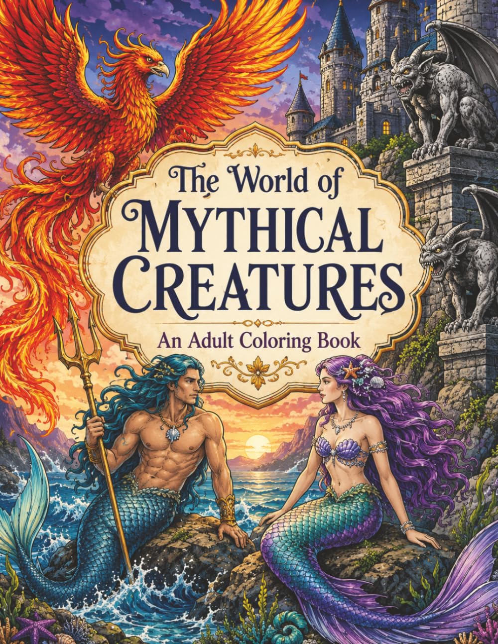 The World of Mythical Creatures: An Adult Coloring Book