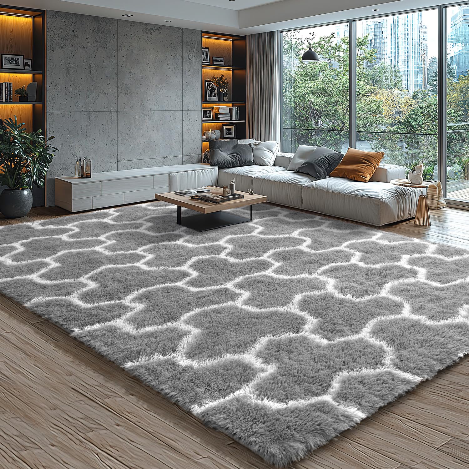もふもふ Amazon.com: EVOIONOS 5x7 Washable Large Area Rug for Living Room