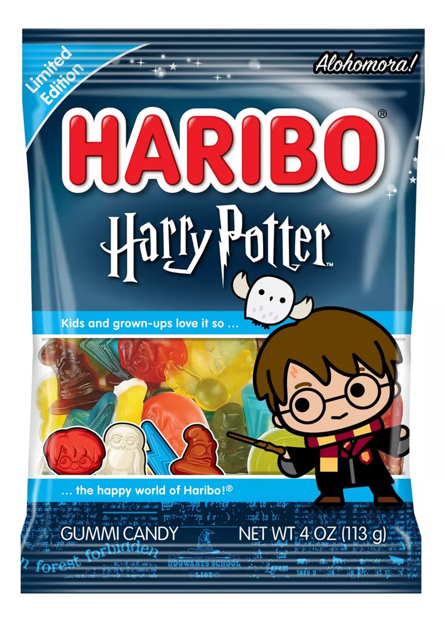 Haribo Harry Potter, Limitowana edycja cukierków, smak owoców, idealny na prezent - 160 g