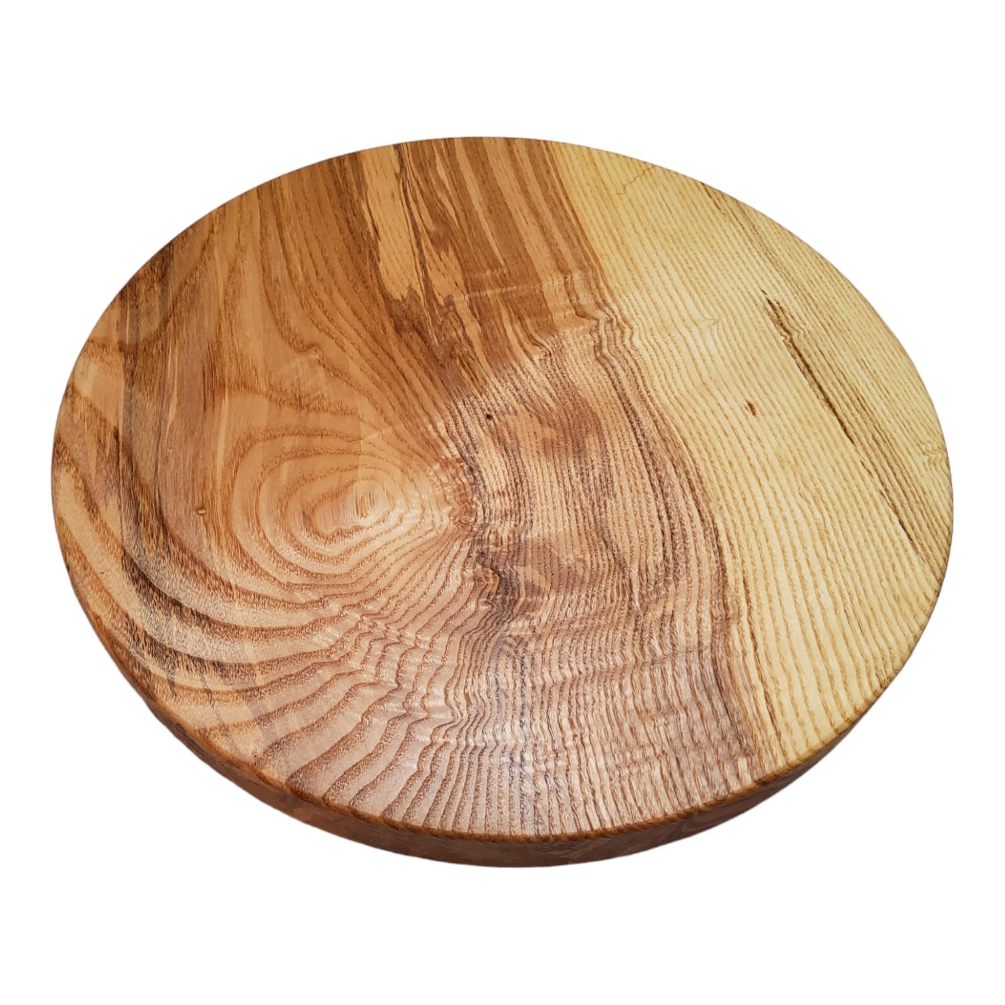 16" Ash wood Lazy susan, hardwood highly figured round turn table, table centerpiece, countertop turntable