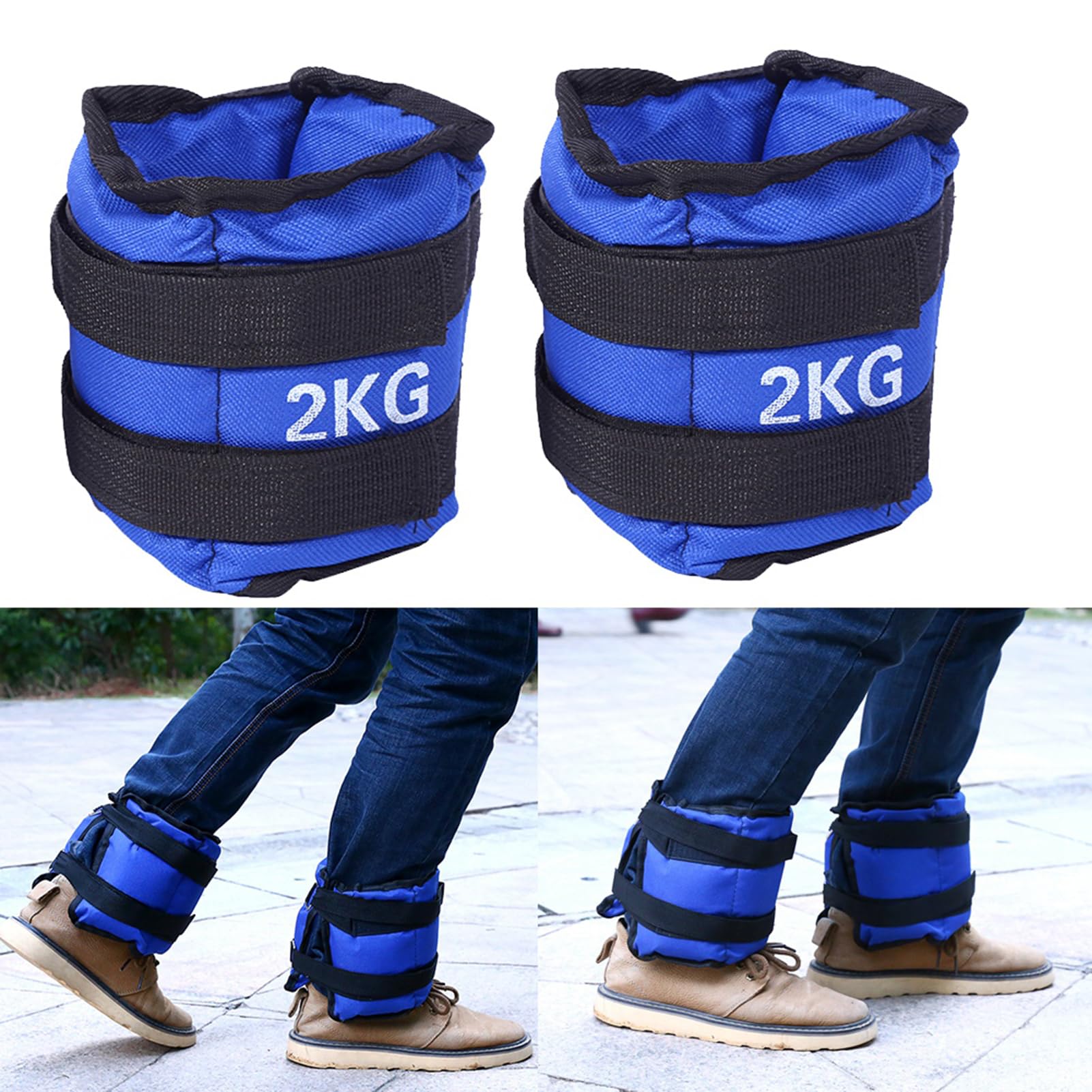 Changor Pesi per Caviglia Regolabili da 4 Kg per l'allenamento | Materiale in nylon resistente, vestibilità , adatto per lo yoga, migliora la forza muscolare, attrezzatura per