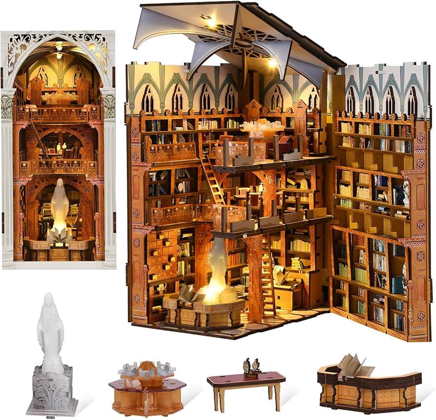 Amazon.com: CCCDF Book Nook Kit, DIY Miniature House Kit 3D Wooden