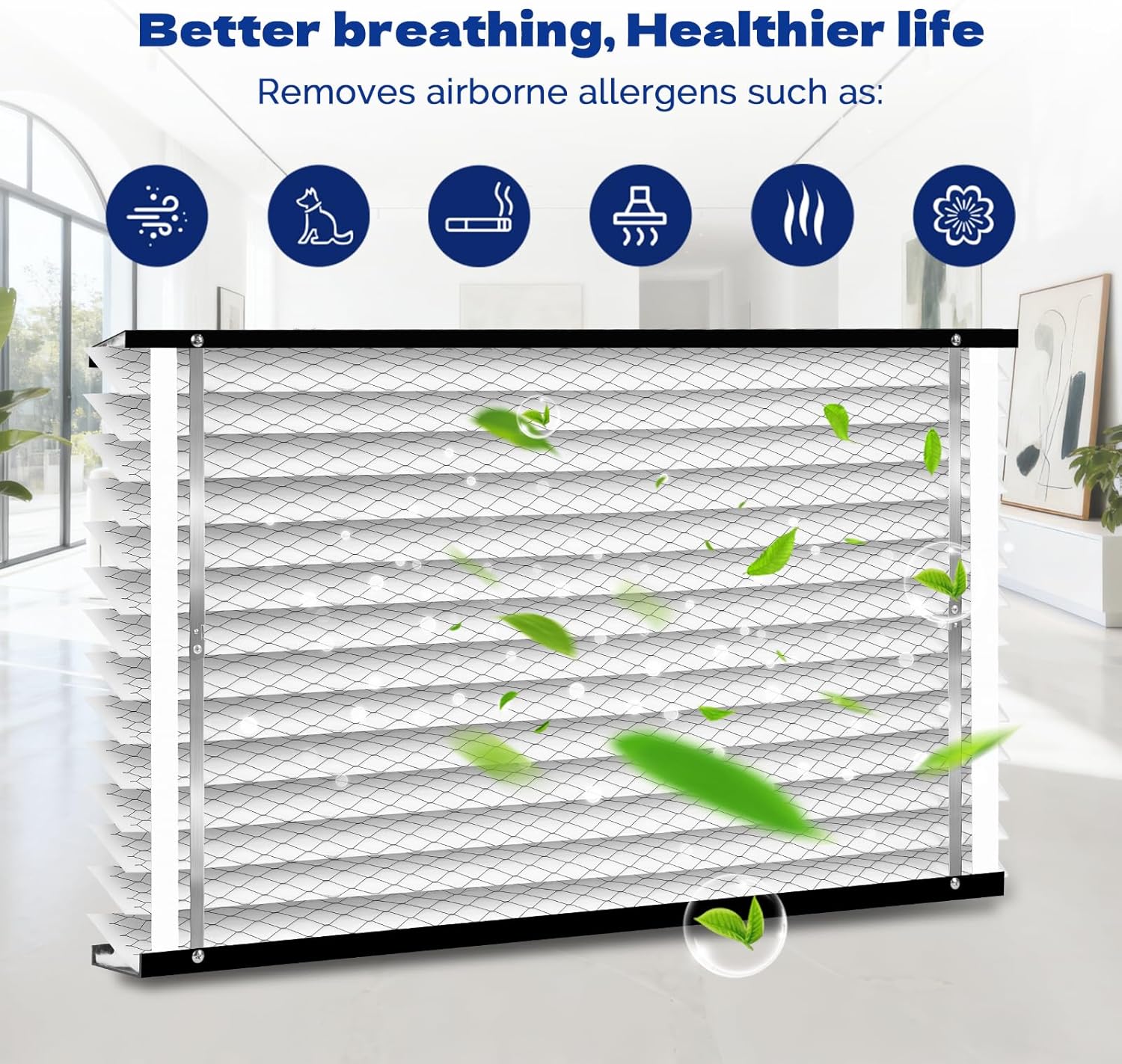 2-Pack 410 Replacement Filter Compatible with AprilAire Whole House Air Purifiers, Models 1410, 1610, 2410, 2416, 3410, 4400, MERV 11 Air Purifiers, Size:16x25x4(Actual size:16.69x27.8x4.02in)
