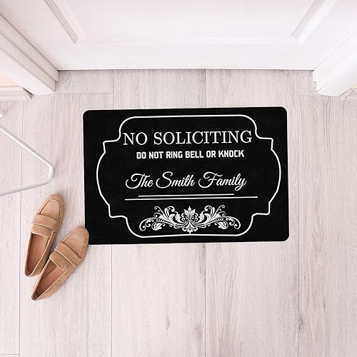 Miniatura 5 de Tapetes personalizados para puerta delantera, tapete personalizado para entrada interior, antideslizante, absorbente, resistente a la suciedad (18 x