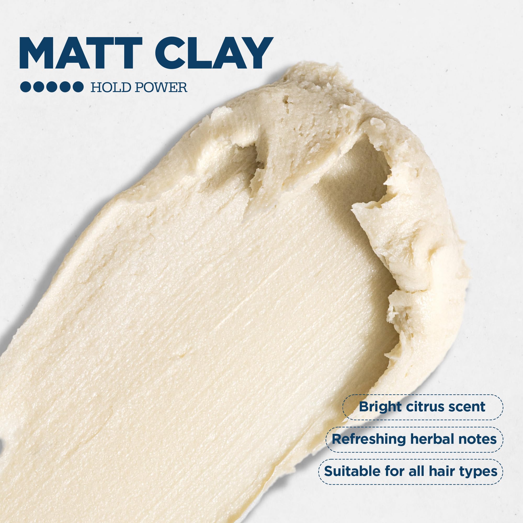 Ruffians Matt Hair Clay (1.7 Oz Fl / 50 ML) Strong Hold, Matt Finish, for All Hair Types Thicker Looking Hair, Haircare, Men’s Hair Gel - Image 2