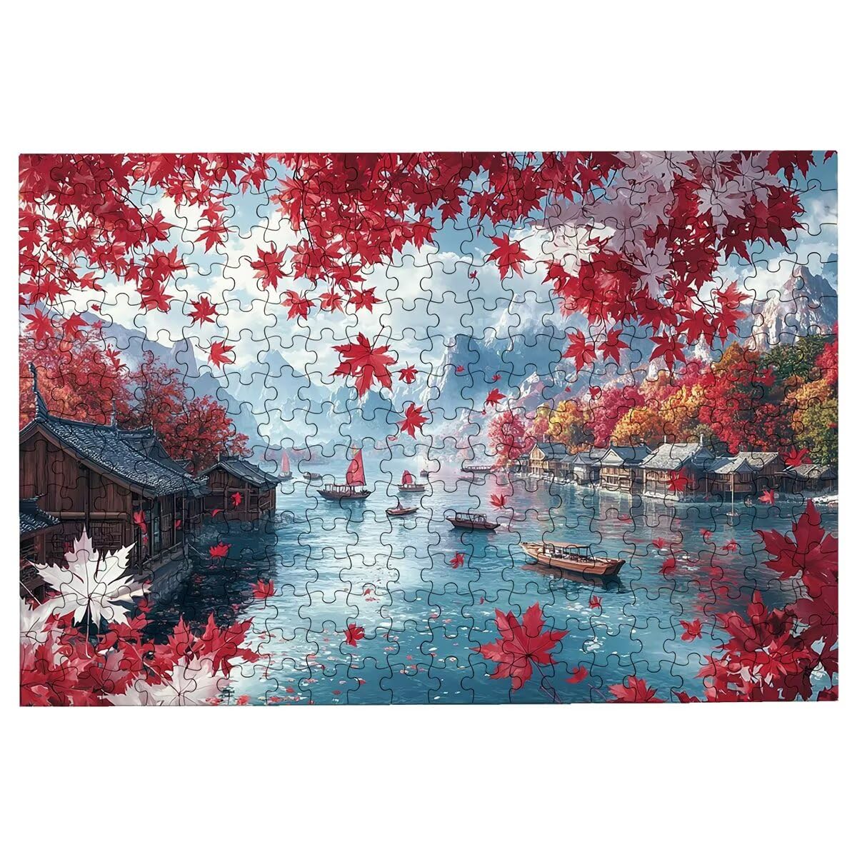 Puzzle 3000 sztuk krajobrazy, puzzle arkusz, puzzle 3000 dorosłych, puzzle dla dorosłych z pudełkiem prezentowym, drewniane puzzle wyzwanie dla całej rodziny, oryginalne prezenty dla kobiet Decor