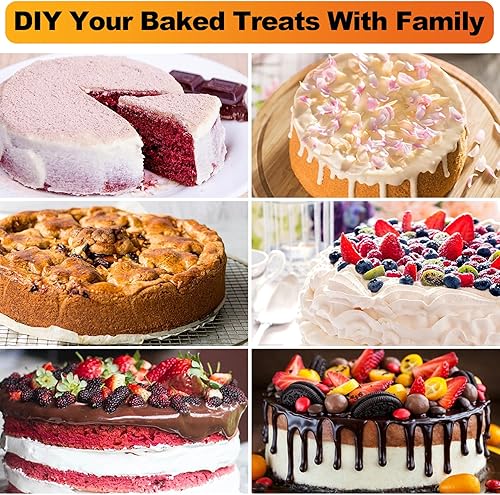 Miniatura 7 de 12 piezas de anillo redondo de acero inoxidable poroso tarta inferior torre pastel pastel herramientas herramientas para hornear pastel resistente