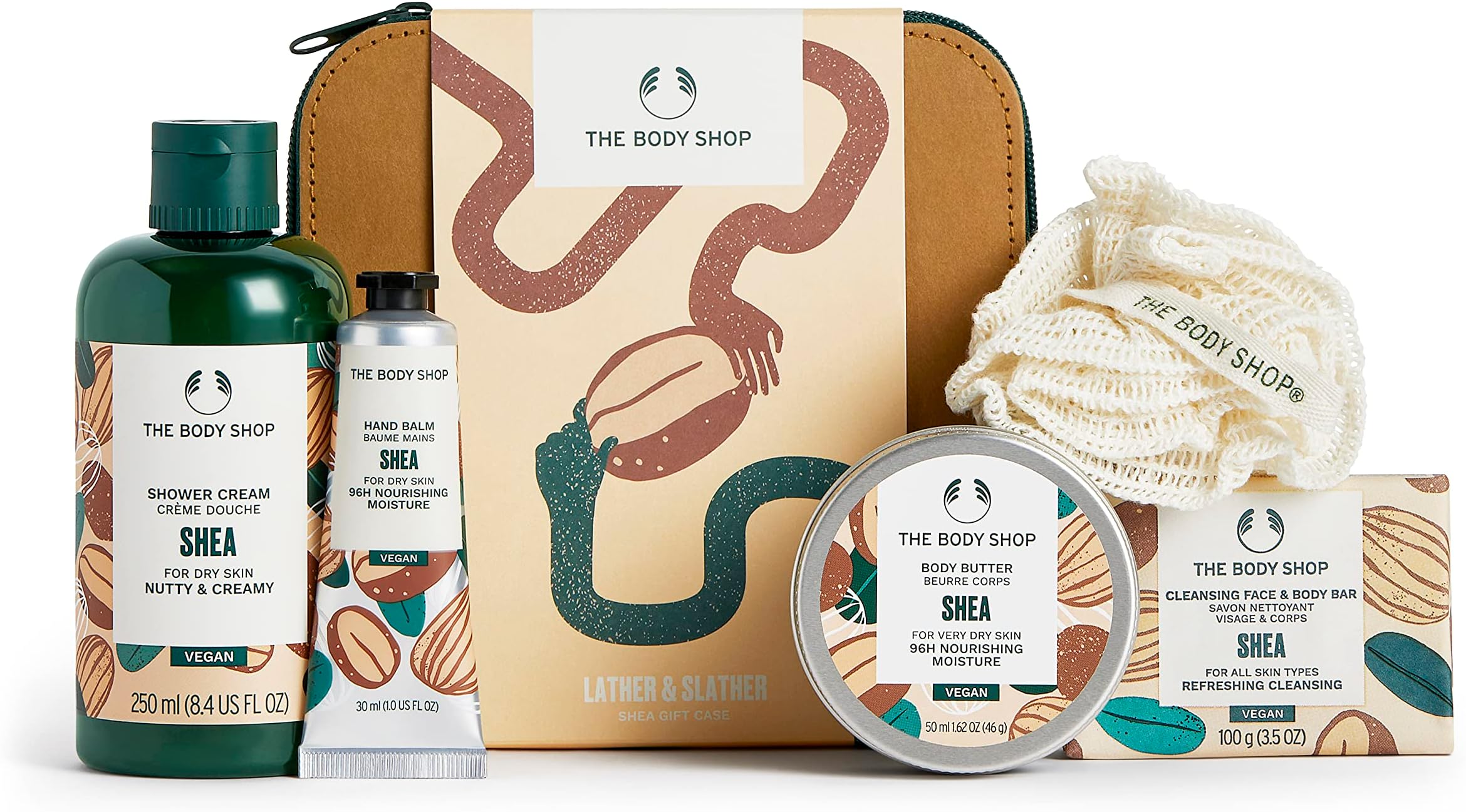 Shea Bodycare Gift Set- Cleasning And Moisturizing For Dry Skin - 2 Items