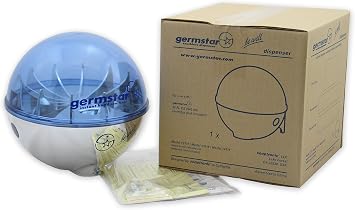 GermStar 12111CR Dispenser Globe, Chrome/Blue