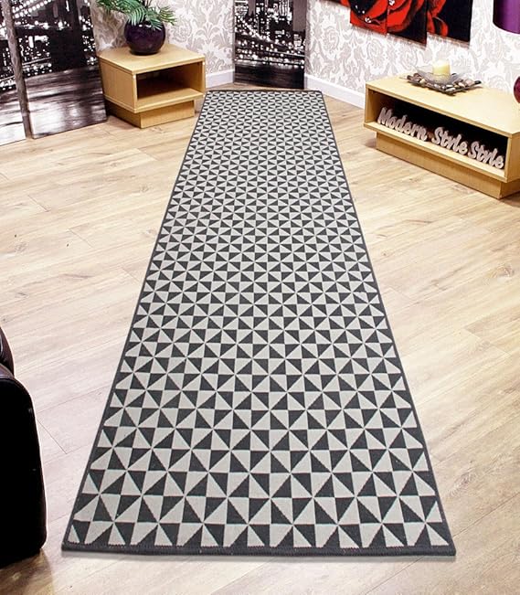 Saral Home Cotton Jacquard Kitchen/Bedside Runner (Grey, 65X200 CM)